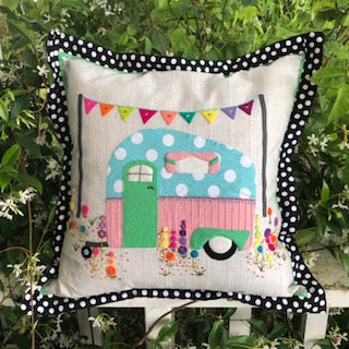 Retro Caravan Cushion Pattern by Ngaire Montgomery-Williams