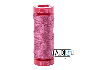 Aurifil 12wt. 50 mtr spool. 2452 Dusty Rose
