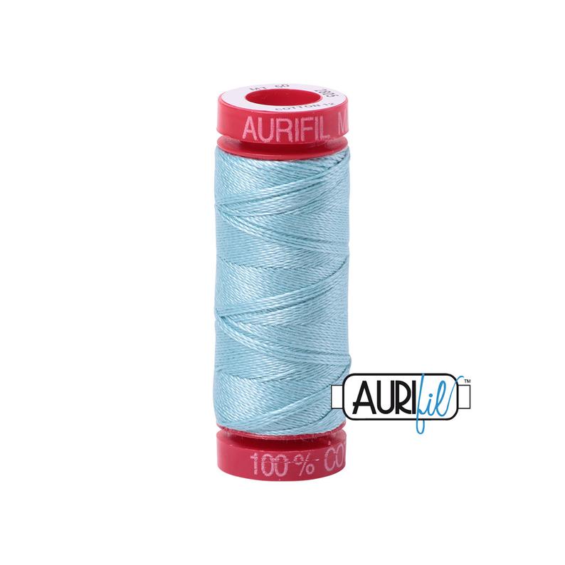 Aurifil 12wt. 50 mtr spool. 2805 Light Grey Turquoise