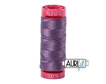 Aurifil 12wt. 50 mtr spool. 6735 Plumtastic