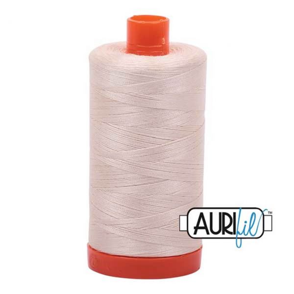 Aurifil 50 WT Cotton Thread Colour: Light Sand 2000