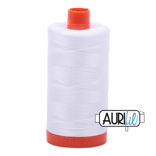 Aurifil 50 WT Cotton Thread Colour: White 2024