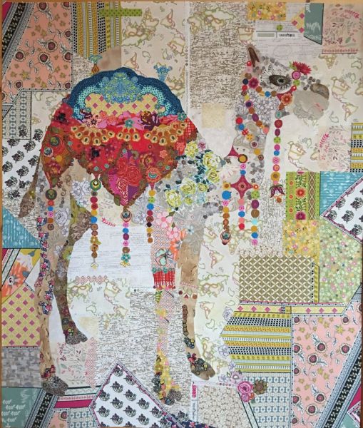 Caleb Camel Collage Pattern by Laura Heine