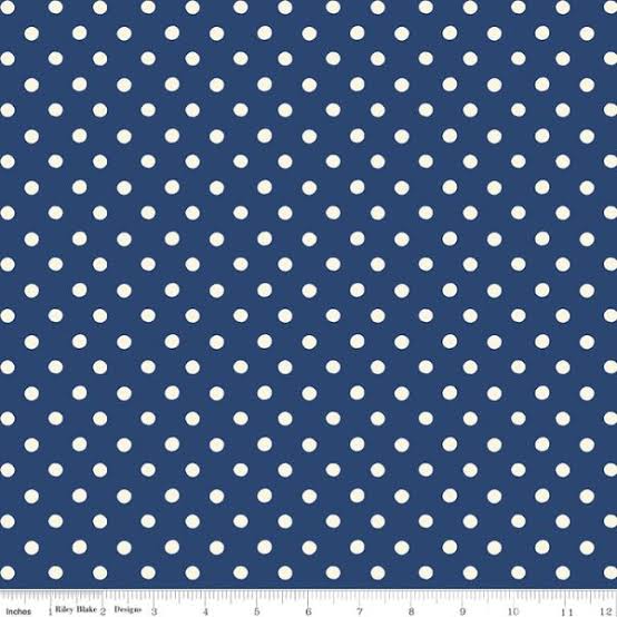 Cath Kidston Signature Collection Button Spot Navy C18374