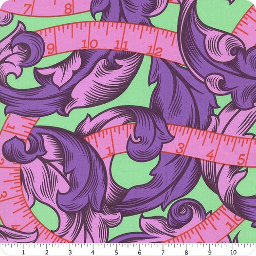 Tula Pink Homemade 108" Wide Backing Measure Twice Night