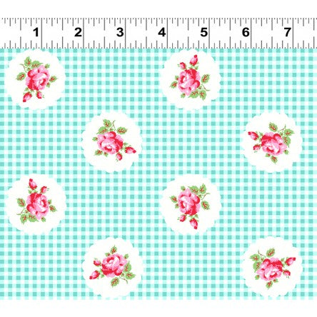 Tanya Whelan - Janey - Floral on Blue Gingham Y2704-32