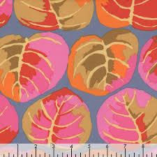 Kaffe Fassett 108" Wide Quilt Backer Palm Leaves Pink