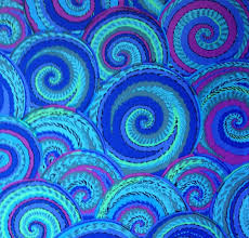 Kaffe Fassett Curly Baskets - PWPJ066 Cobalt