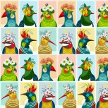 NZ Feathered Friends Squares