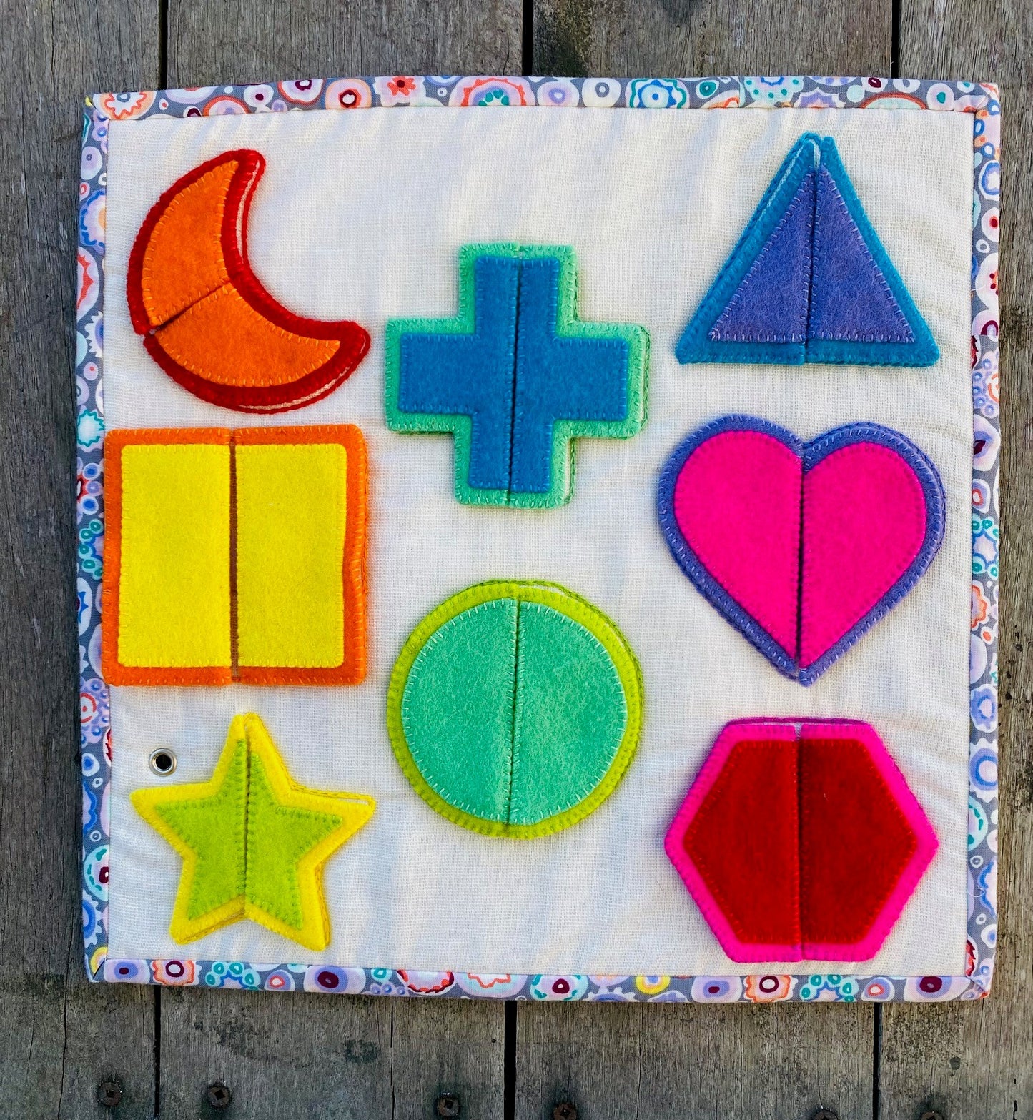 My Little Quiet Book - Puzzling Shapes Pattern Designed by Ella & Franc Designs