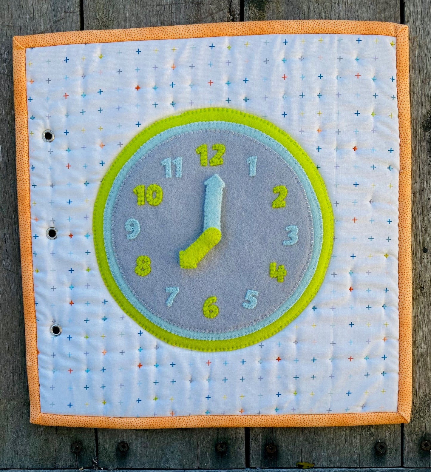 My Little Quiet Book - Whats the Time Pattern Designed by Ella & Franc Designs