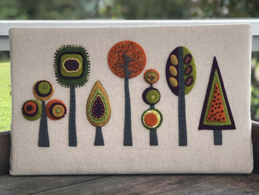 Retro Tree Cushion Kit & Pattern by Ngaire Montgomery-Williams