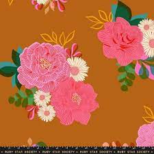 Camellia Camel Sateen Wide Backer by Melody Miller
