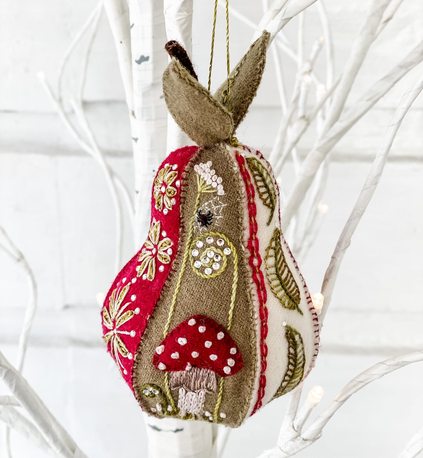 Luxurious Pear Kit - French Country Colourway - Ruby Pear Designed by Ngaire Montgomery-Williams 5½" High