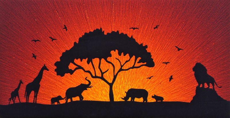 Safari Sunset Pattern by Tegan Montgomery-Williams