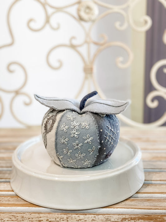 Thread Kit for Embroidered Autumn Apple - Silver