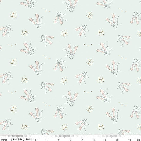 Spin and Twirl by Riley Blake Designs Mint Ballet Shoes