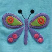 Pre Cut Wool Applique Pack Butterfly Colourway 3