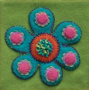 Pre Cut Wool Applique Pack Flower Colourway 3