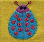Pre Cut Wool Applique Pack Ladybug Colourway 1