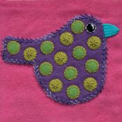 Pre Cut Wool Applique Pack Polka Dot Bird Colourway 1