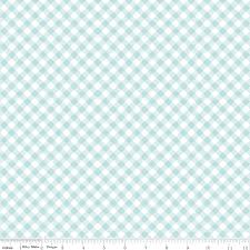 Whimsical Woodland Aqua Diagonal Gingham C17646
