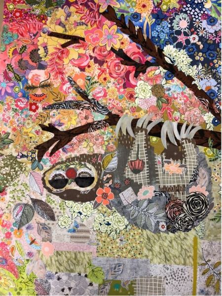 Laura Heine Cloth Sloth Collage Pattern