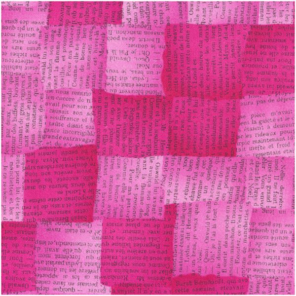 Stof Basic Perfect Pink newsprint 4519 502