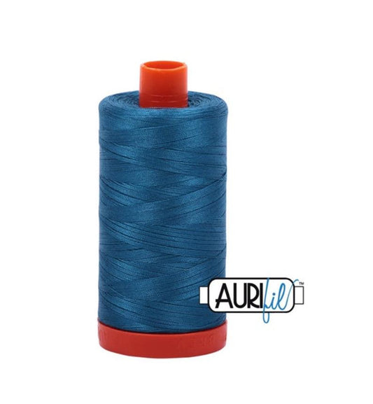 Aurifil 50 WT Cotton Thread Colour: Medium Teal 1125