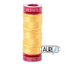 Aurifil 12wt. 50 mtr spool. 1135 Pale Yellow