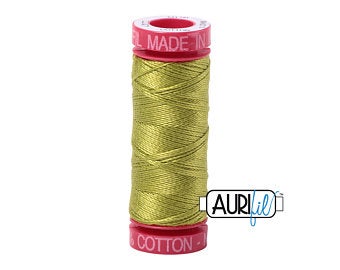 Aurifil 12wt. 50 mtr spool. 1147 Light Leaf Green