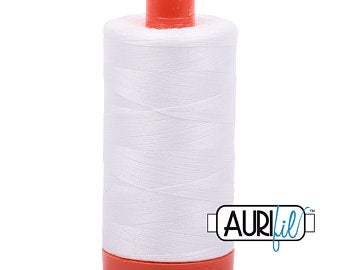 Aurifil 50 WT Cotton Thread Colour: Natural White 2021