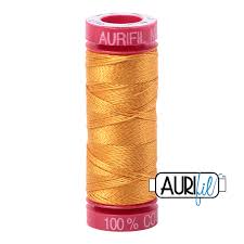 Aurifil 12wt. 50 mtr spool. 2140 Orange Mustard