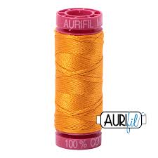 Aurifil 12wt. 50 mtr spool. 2145 Yellow Orange