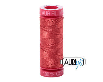 Aurifil 12wt. 50 mtr spool. 2255 Dark Red
