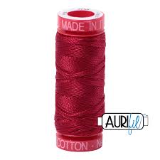 Aurifil 12wt. 50 mtr spool. 2260 Red Wine