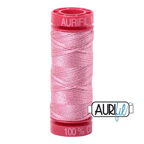 Aurifil 12wt. 50 mtr spool. 2430 Antique Rose