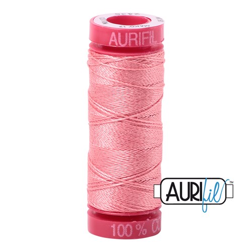 Aurifil 12wt. 50 mtr spool. 2435 Peachy Pink