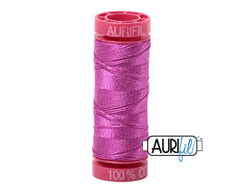 Aurifil 12wt. 50 mtr spool. 2535 Magenta