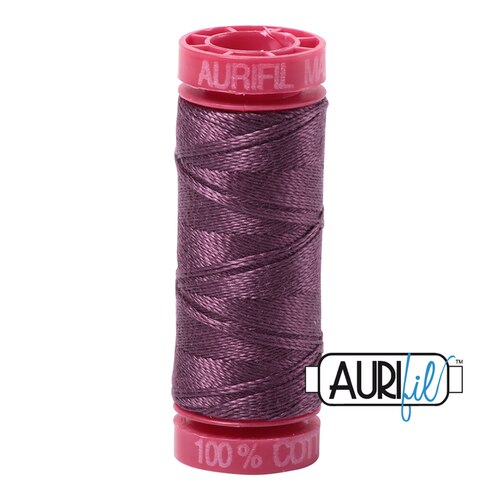 Aurifil 12wt. 50 mtr spool. 2568 Mulberry