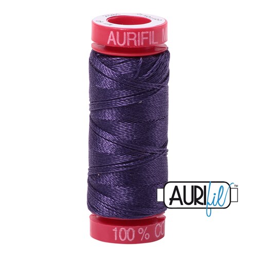 Aurifil 12wt. 50 mtr spool. 2581 Dark Dusty Grape