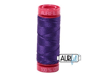 Aurifil 12wt. 50 mtr spool. 2582 Dark Violet