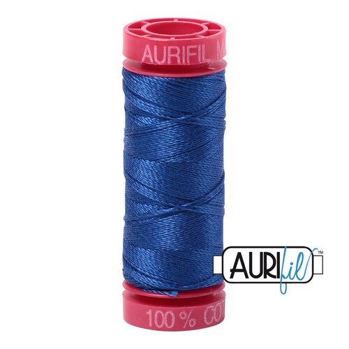 Aurifil 12wt. 50 mtr spool. 2735 Medium Blue