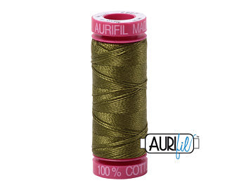 Aurifil 12wt. 50 mtr spool. 2887 Very Dark Olive
