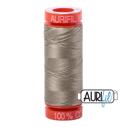 Aurifil 12wt. 50 mtr spool. 2900 Light Khaki Green