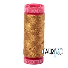Aurifil 12wt. 50 mtr spool. 2975 Brass