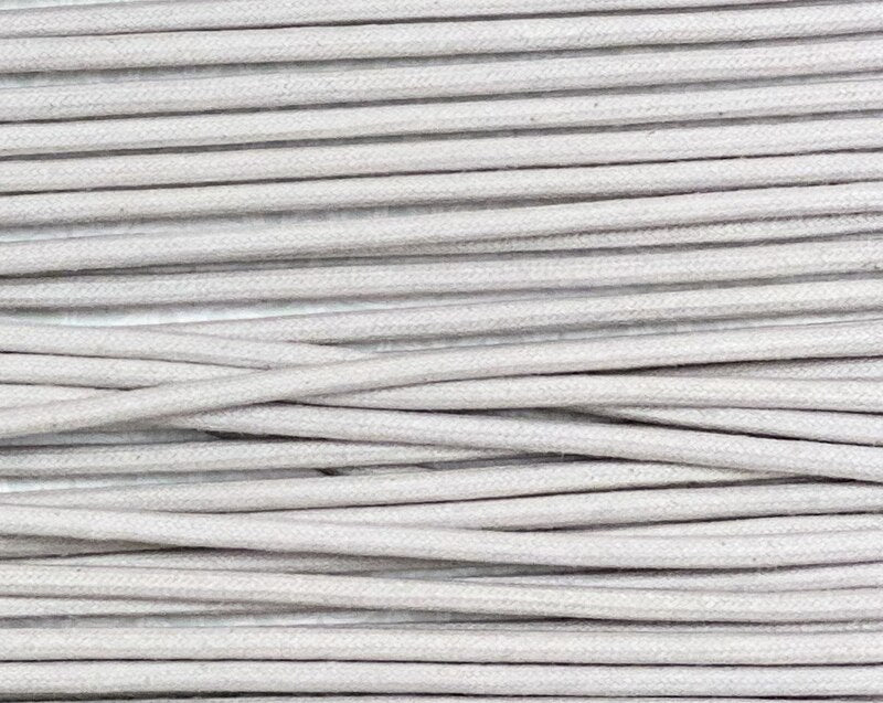 3mm Waxed Cotton Cord Silver grey col 8