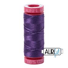 Aurifil 12wt. 50 mtr spool. 4225 Eggplant