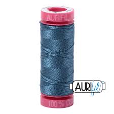 Aurifil 12wt. 50 mtr spool. 4644 Smokey Blue
