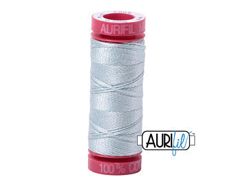 Aurifil 12wt. 50 mtr spool. 5007 Light Grey Blue